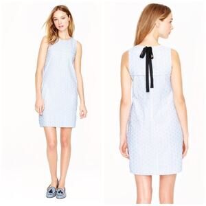 🆕 J. Crew Women's Seersucker Eyelet‎ Sheath Sleeveless Size 0 Dress